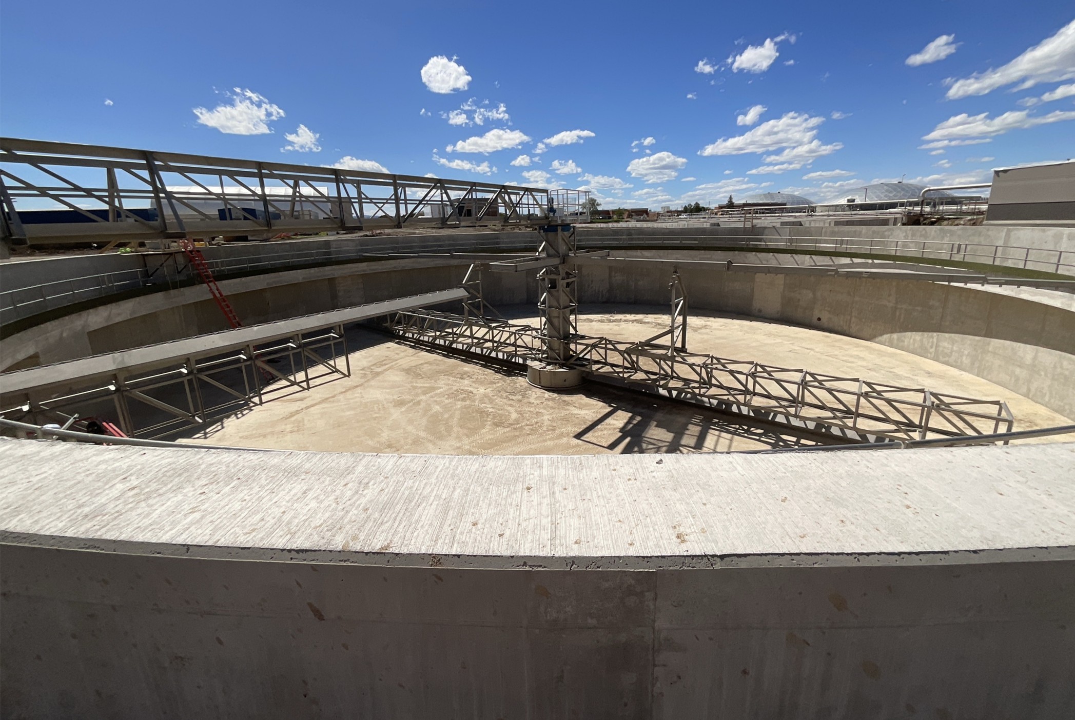 New clarifier equipment installed in Secondary Clarifiers 3 and 4.
