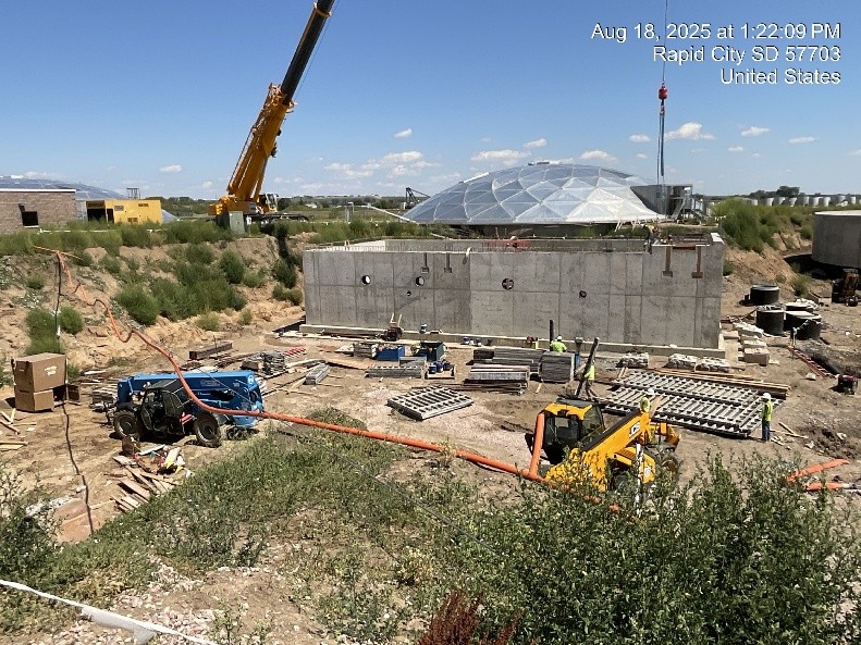 Facility construction site from a distance