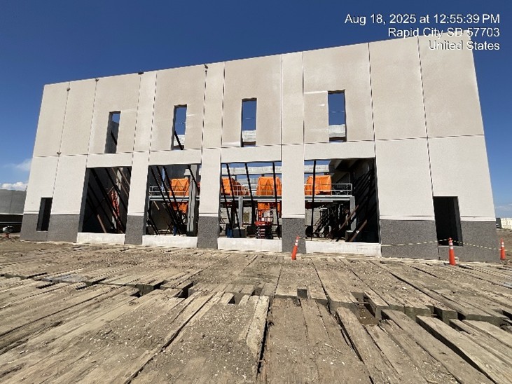 Standing wall from outside